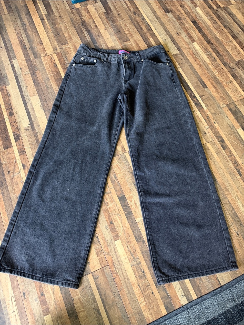Edikted Women's Black Ankle-Cropped Wide Leg Jeans